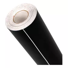 Papel Adesivo Contact Preto 45cm X 10 Metros De 80 Micras