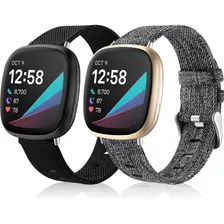 Maledan Paquete De 2 Bandas Compatibles Con Fitbit Sense Y 3