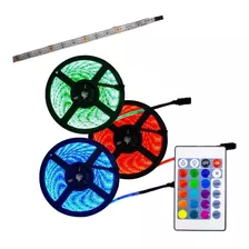 1 Rolo 5m Fita Led Rgb 60 Led/m + Fonte + Controle St5050