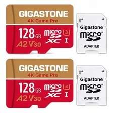 Gigastone Tarjeta Micro Sd De 128 Gb, Paquete De 2 Unidade