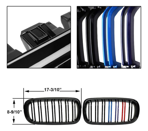 Parrilla Versin M De Doble Lnea Para Bmw F15 X5 2014-2017 Foto 2