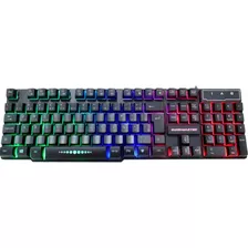 Kit Teclado E Mouse Gamer K-mex Km5229 Rgb Com Mousepad Jogo