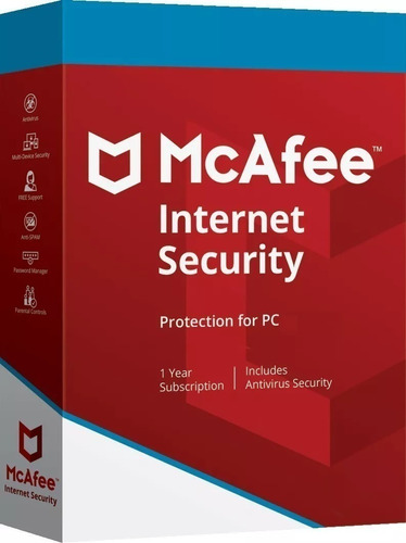 Mcafee Internet Security 2021 -10 Equipos/ 1  Año 