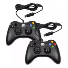 Kit 2 Controle P/ Xbox 360 Pc Notebook Celular Com Fio Joyst