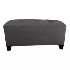 Puff Ottoman Felpa Gris