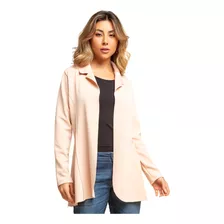 Blazer Feminina Sobretudo Casaco De Neoprene Manga Longa 