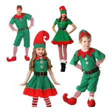Disfraz De Elfo Bebé/niña, Duende Seminuevo Navidad