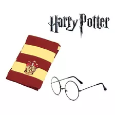 Bufanda Gryffindor Harry Potter + Lentes Cosplay 