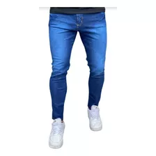 Calça Masculina Jeans Skinny Justa Na Perna C/ Lycra Premium