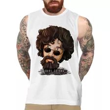 Camiseta Bandas De Rock Regata Raul Seixas Cavada Verão