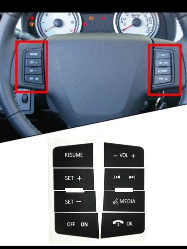 Kit De Reparacin De Stickers Controles Volante Ford Focus Foto 2