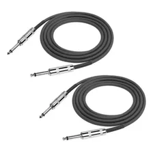 Cable Instrumento Guitarra Eléctrica Bajo 3 Metros Pack 2 