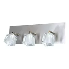 Aplique Pared 3 Luces Vidrio Baño Moderno Led G9 Vg