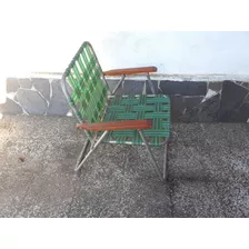 Sillón Plegable Galvanizado Cintas Desmontables Apoya Brazos