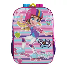 Mochila Escolar De Alças Polly Pocket Infantil Meninas