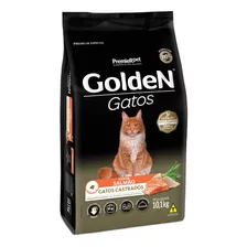 Golden Gatos Castrados Salmão 10,1kg Alimento Ração Saudável