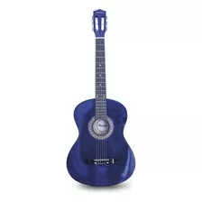 Guitarra De Madera 30 Funda Y Set De Cuerdas Azul 