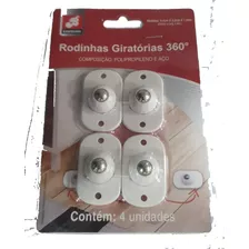 Kit 4 Rodinhas Giratórias 360º