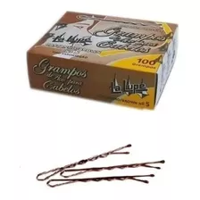 Grampo De Cabelo La Lupe Castanho Brown Nº 05 Com 100 Un