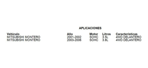 Maza Con Balero Delantero Mitsubishi Montero 2001-2002 3.5l Foto 3