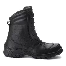 Bota Coturno Motociclista Militar Salazari Com Zíper