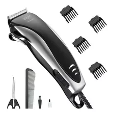 Kit Maquininha Cortar Aparar Cabelo Barba Pezinho Elgin Cor Preto/prata 110v