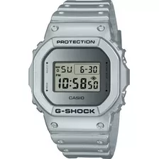 G-shock Digital 43mm Watch With Metallic Silver Resin Strap 