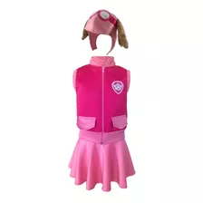 Fantasia Infantil Colete Skye Patrulha Canina + Gorro + Saia