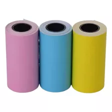 Mini Impresora Rollos De Papel Térmico De Colores Por 3