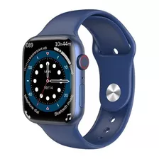 Smartwatch Iwo Series 7 W27 Pro 1.75 Caja 44mm De Aleación Azul, Malla Azul De Silicona