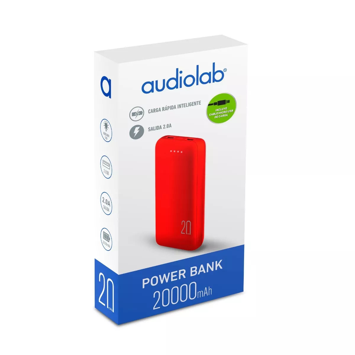 Bateria Portatil Powerbank 20000 Mah Audiolab - Prophone