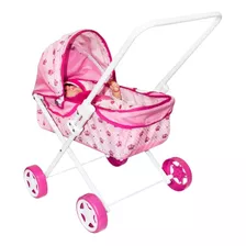 Boneca Reborn Girafa Barata Enxoval Com Carrinho Dobrável