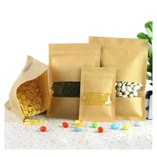 Bolsas Kraft Plastificado Con Cierre - Regalos Y Dulces