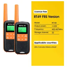 Walkie Talkie Impermeable Pmr 446 Rt649, 2 Unidades