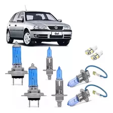 Kit Lampada Super Branca Vw Gol G3 Farol Alto Baixo E Milha