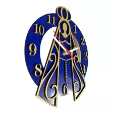Relógio Nossa Senhora Aparecida Fundo Azul Santo Detalhes 