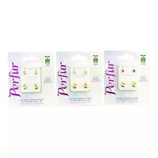 Kit 03 Brincos Perfur Antialérgico Adulto E Infantil Oferta