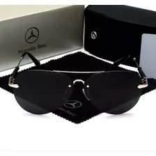 Óculos De Sol Mercedes-benz Alta Qualidade Uv400 Cor Cinza Claro Cor Da Lente Preto