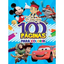 Livro De Colorir 100 Paginas Disney Meninos - Rideel