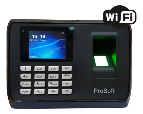 Reloj Control De Horario Prosoft C128a Wifi Con Huella Digital