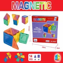 Bloques Magneticos Grandes Para Armar 14 Piezas Mg20 En Caja 