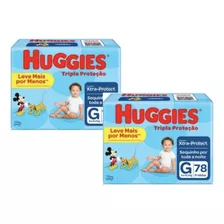 Fralda Huggies Disney Tripla Proteção Tamanho G Com 156 Unid