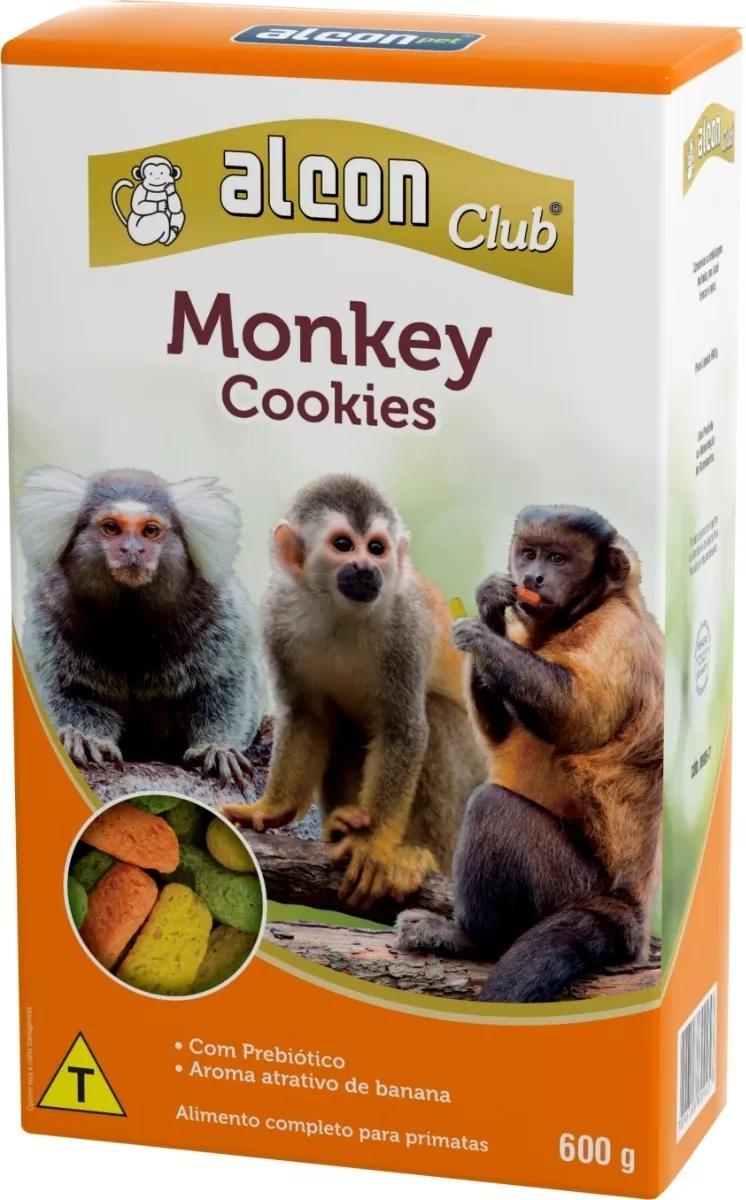 Alcon Monkey Cookies Alimento P Primatas Macacos Sagui 600g