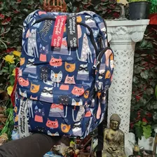 Mochila Mujer O Niños Diseños Gatos, Osos Y Más.impermeable 