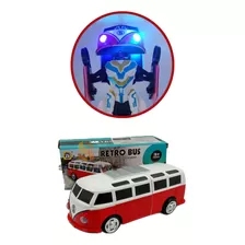 Brinquedo Ônibus Robô Bate E Volta Transforma