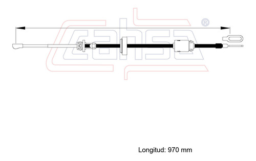 Cable Selector Velocidades Para Ford Taurus 1996 3l Cahsa Foto 2