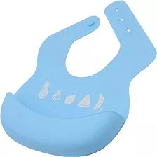 Babador De Silicone Com Pega Migalhas Azul - Zoop Toys