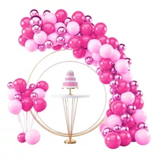 Kit 125 Balões Bexiga Rosa Claro + Pink + Rosa Metalizado