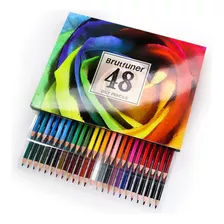 Set 48 Lapices Colores Arte A Base Aceite Dibujo Colorear