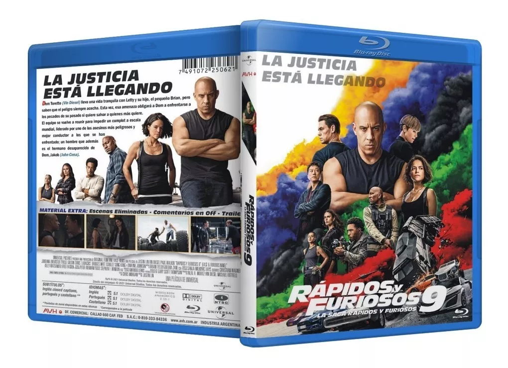 Rapidos Y Furiosos 9 Blu Ray Latino/ingles